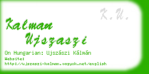 kalman ujszaszi business card