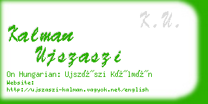 kalman ujszaszi business card